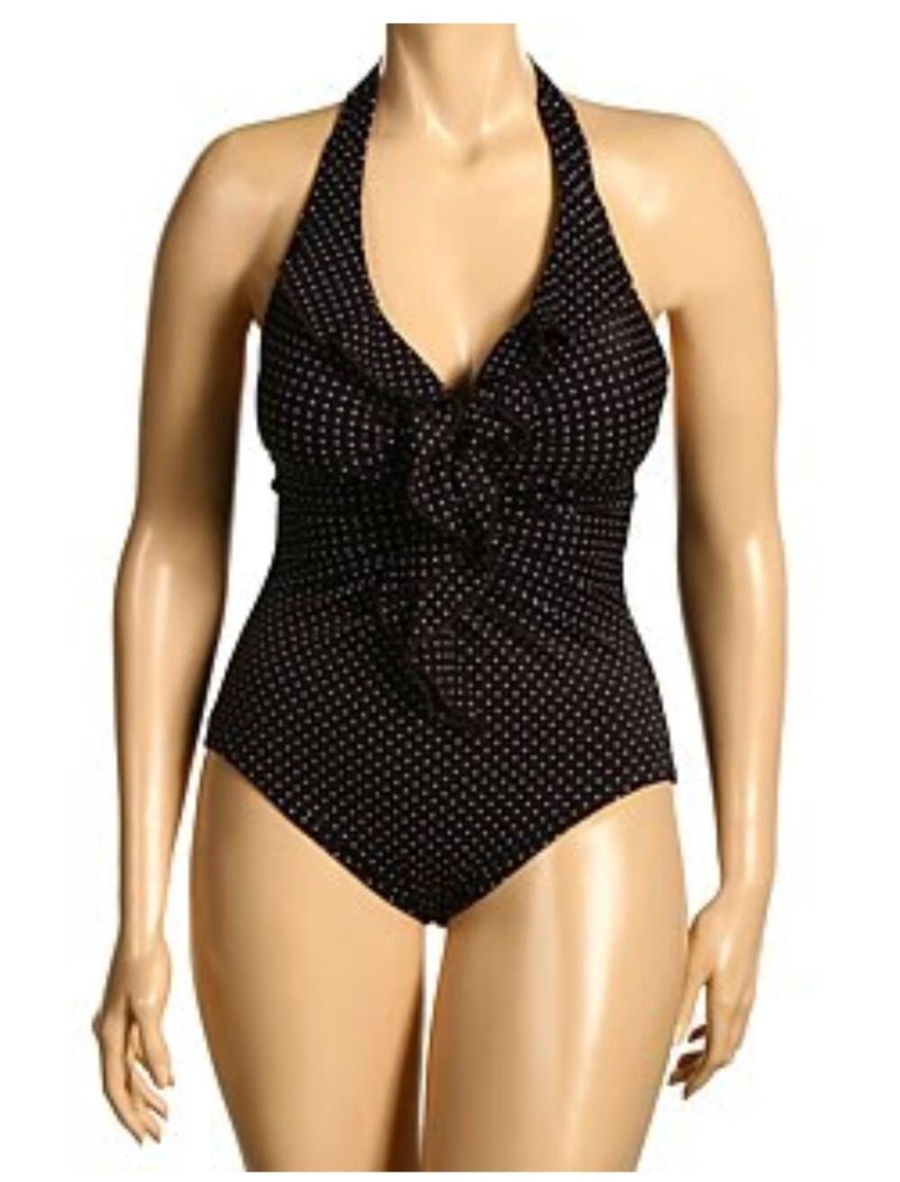 Miraclesuit Isabella Ruffle Front One Piece Swimsuit Brown Womens Size 10